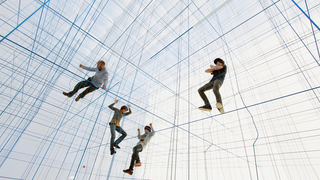 Weird giant room full of strings or inter-dimensional jail, you decide